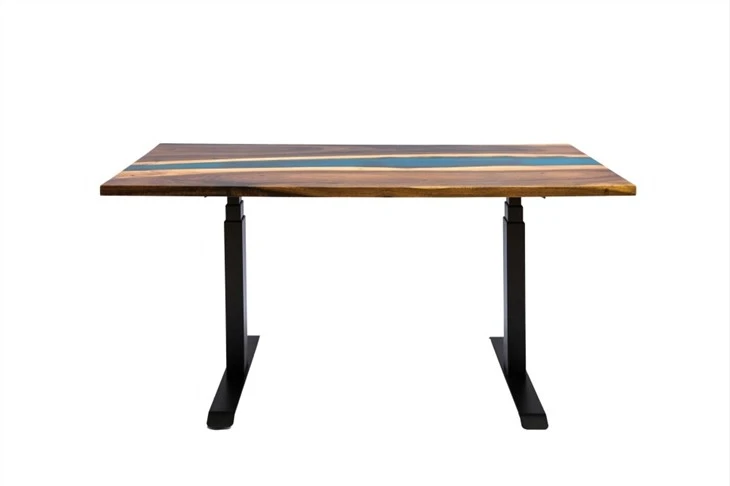 Resin & South American Walnut Solid Wood Desk Top Factory