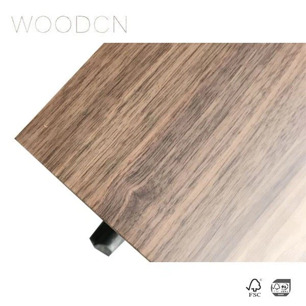 Veneer Oak Wood Leather Dining Table Top